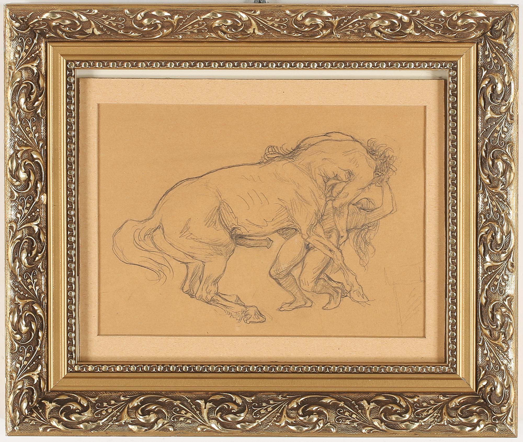 OKÄND KONSTNÄR, blyerts 2 st. Föreställande kvinnlig akt respektive erotiskt motiv.