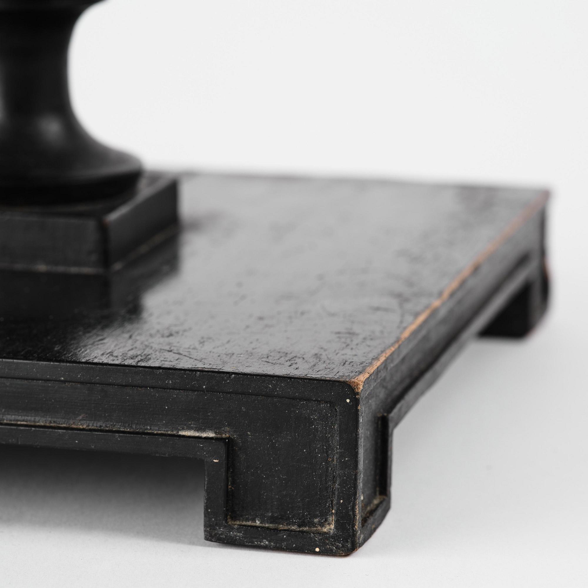 Anna Petrus, a pewter top tray table on a base by Uno Åhrén, executed in her studio, Stockholm, ca 1922-25.