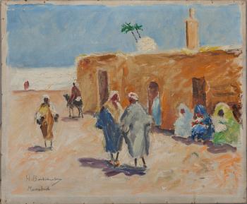 HUGO BACKMANSSON, olja på duk, signerad Marrakech.