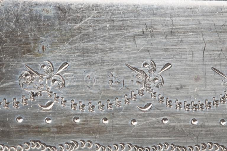 BESTICK, nysilver, utländska stämplar, omkring 1900, 36 delar.