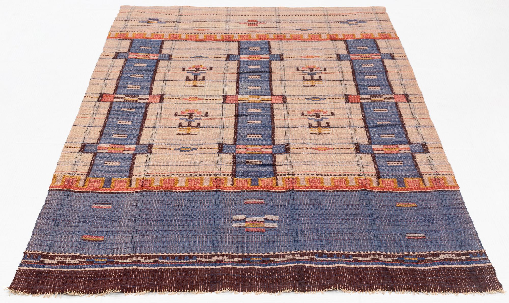 Märtha Gahn, draperi, slätväv, ca 235 x 140 cm, Sverige 1930-1940-tal.