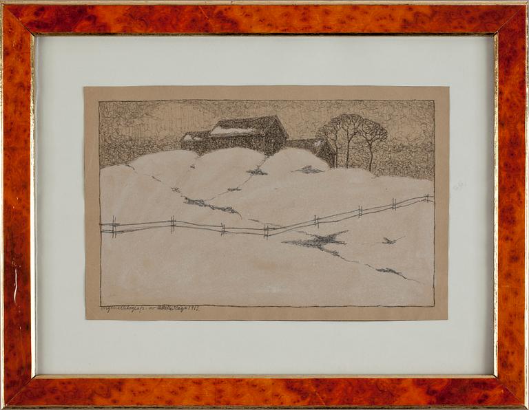 WILHELM KÅGE, litografi. Sign o dat 1913.