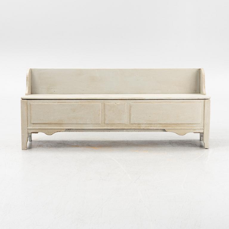 A painted sofa, 19th Century.