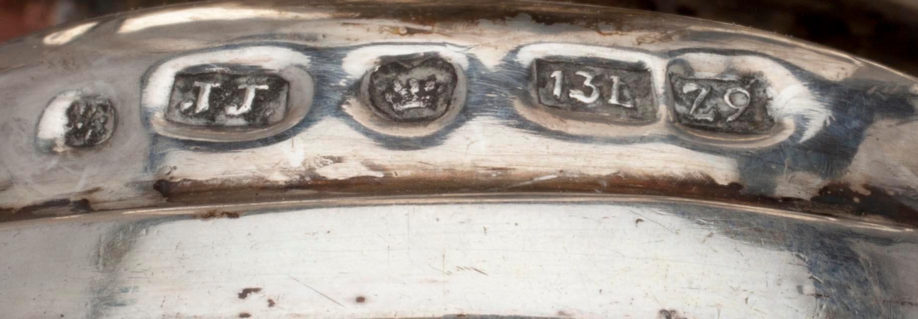 GRÄDDSNÄCKA, silver, Johan Imberg, Uleåberg 1857. Tot. vikt ca 125,8 g.