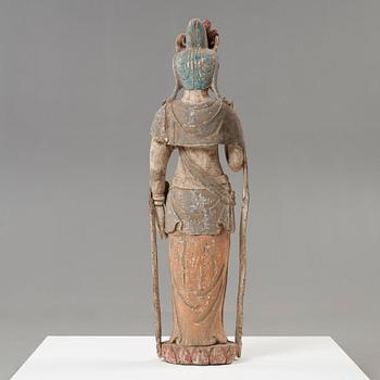 GUANYIN, träs. Qingdynastin, 16/1700-tal.