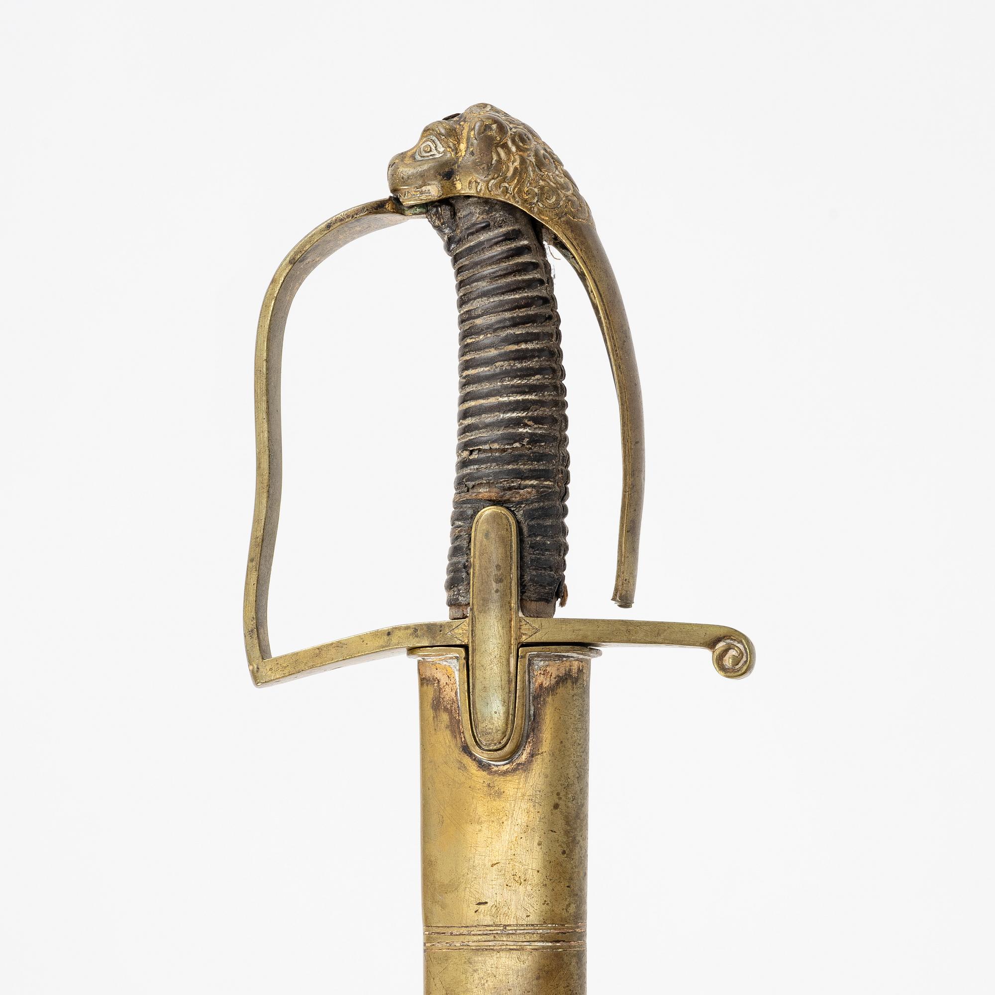 Sabel, svensk, för officer, 1800-talets början. med balja.