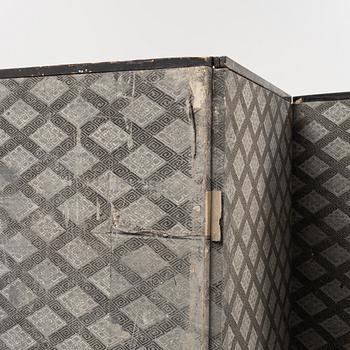 A Japanese six fold screen, probably 19th century.