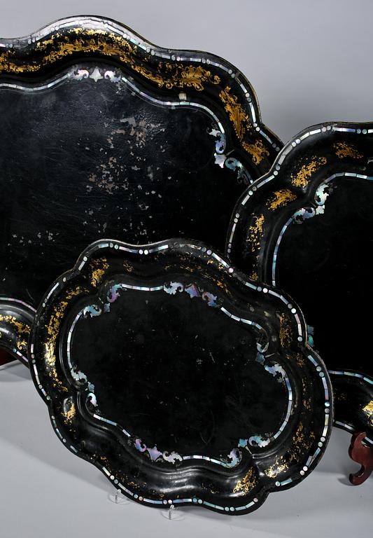 BRICKOR, 3 st, plåt, 1800-talets slut.