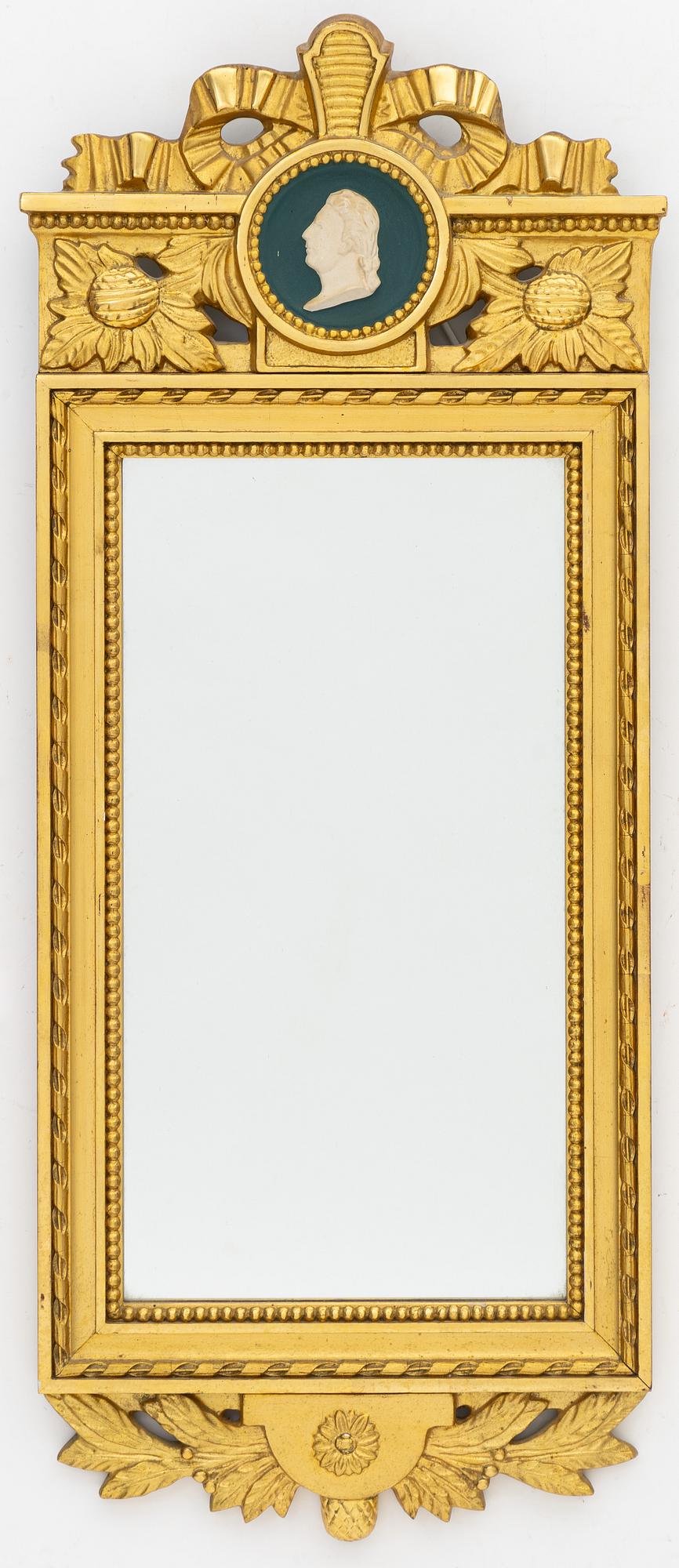 Mirror, Gustavian style, circa the mid-20th century.
