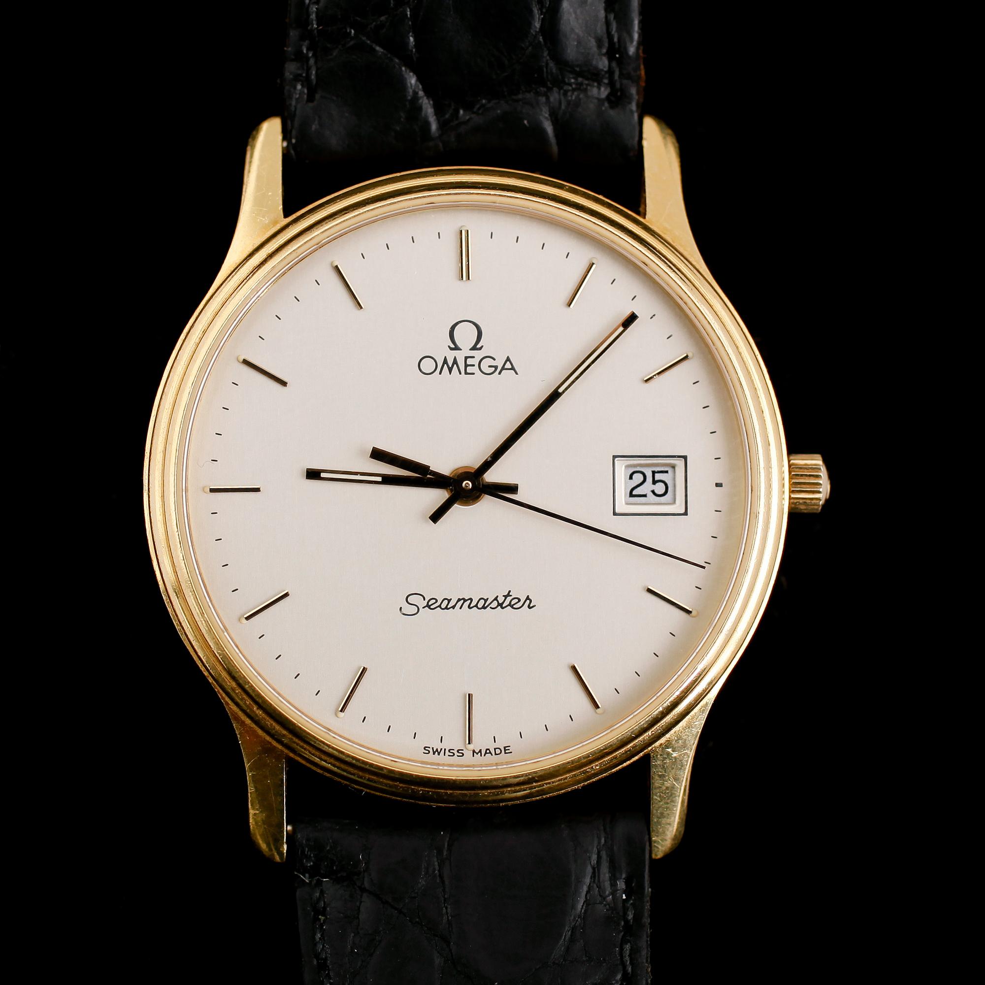 ARMBANDSUR, Omega, Seamaster, 18 k guld.