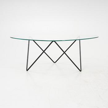 Corsini & Millet, sttel and glass 'Pedrera' coffee table from Gubi.