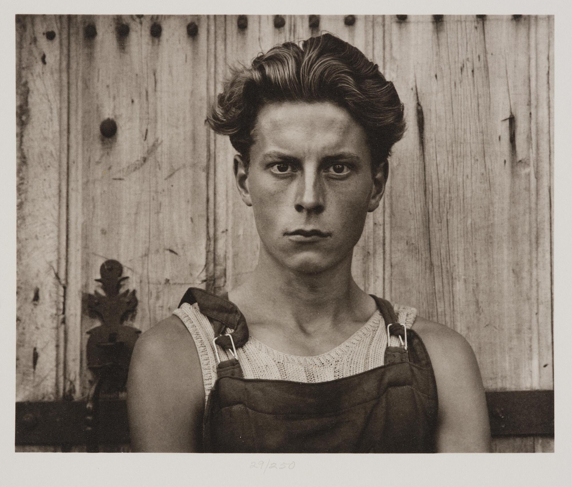 Paul Strand, "Young Boy, Gondeville, Charente, France", 1951.