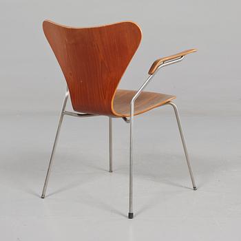 KARMSTOL, "Sjuan", Arne Jacobsen, Fritz Hansen, 1950/60-tal.