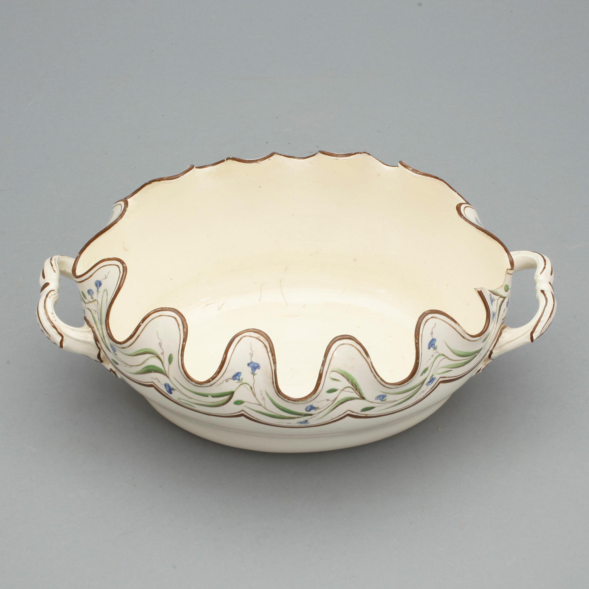 GLASSKÖLJARE, porslin, troligen Wedgewood, England, 1800-tal.
