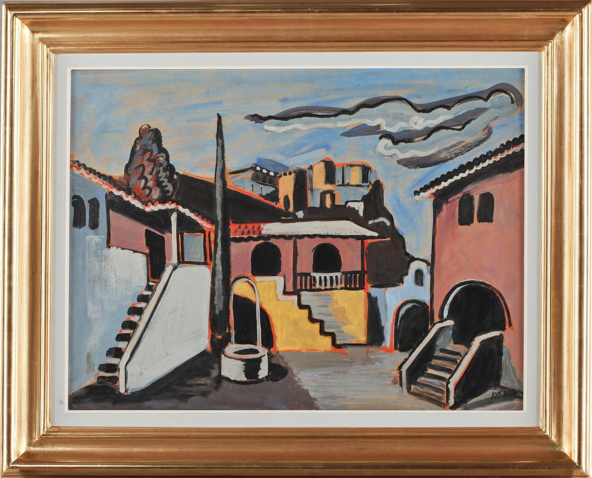 JOHN JON-AND, olja på pannå, stämpelsignerad.