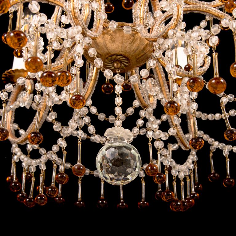 A venetian style chandelier, mid 20th century.