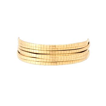 Armband flerradigt 18K guld, Unoaerre Italien.
