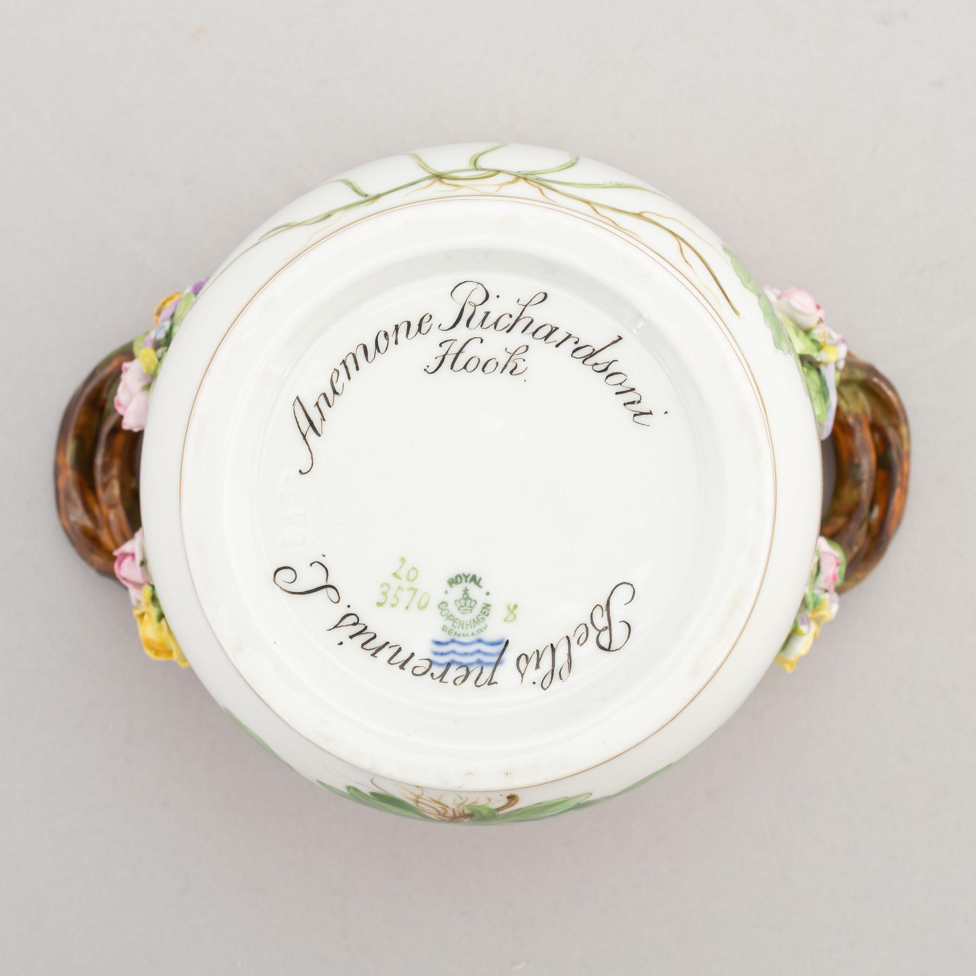 Royal Copenhagen, a 'Flora Danica' porcelain plant pot, Denmark.