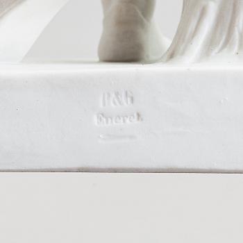 Bertel Thorvaldsen, after. A porcelain sculpture, "Jason with the Golden Fleece", Bing & Gröndahl, Denmark.