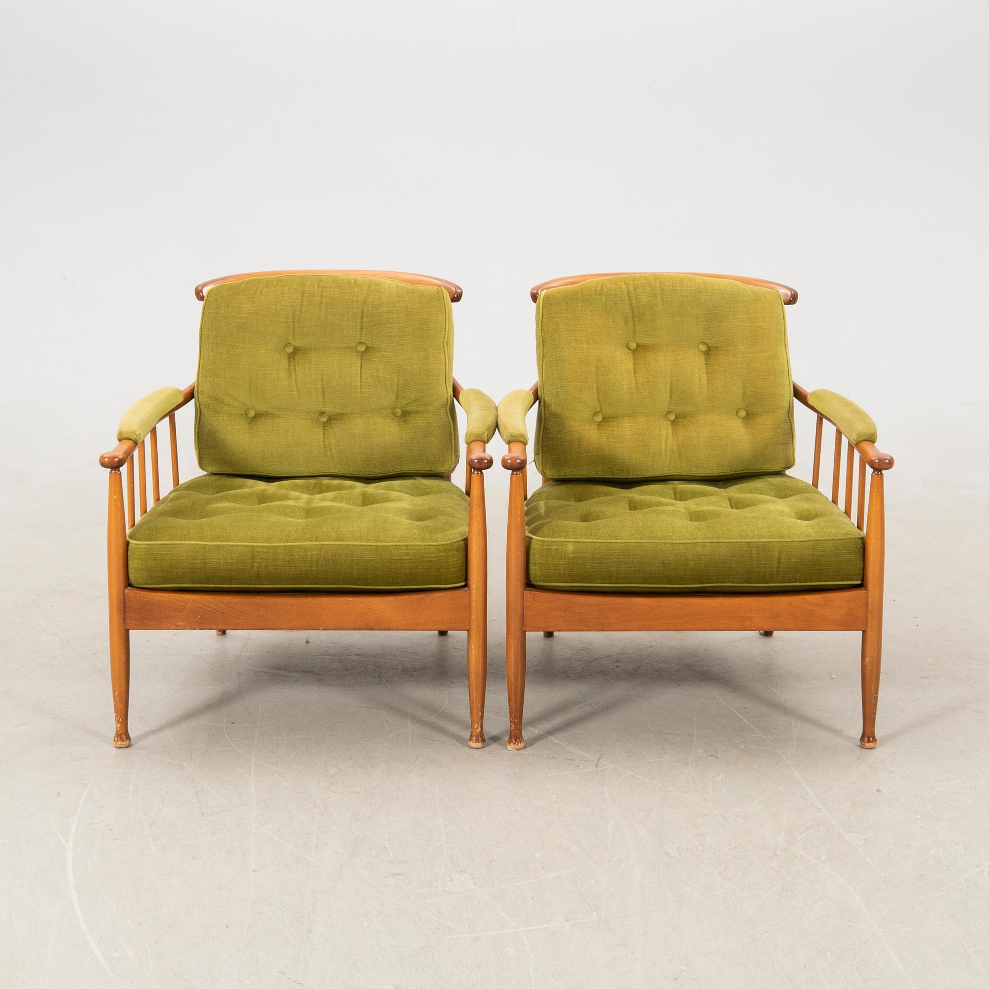 Kerstin Hörlin-Holmquist, armchairs, a pair, "Skrindan", OPE Möbel, second half of the 20th century.