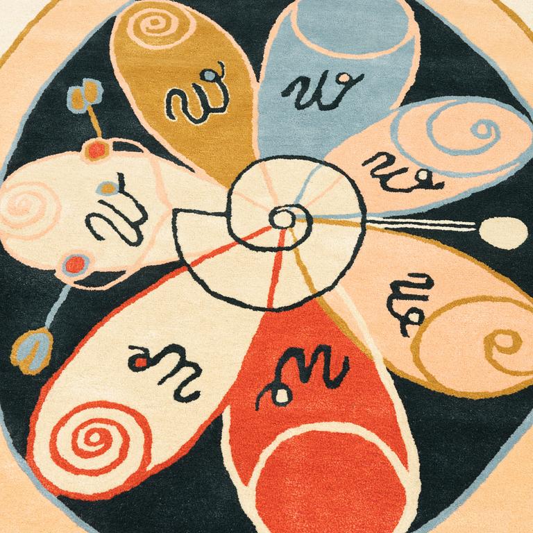 Hilma af Klint, a carpet, "Group VI, no 15, Series WUS, Seven Pointed Star", 11/30, hand tufted, ca 221 x 168 cm.