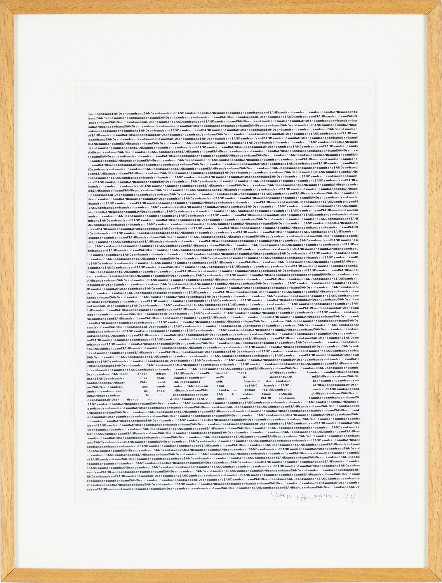 Sten Hanson, collage on paper, signed and dated -74.