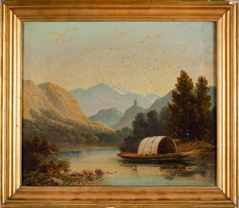OKÄND KONSTNÄR, olja på duk, osignerad, 1800-tal.
