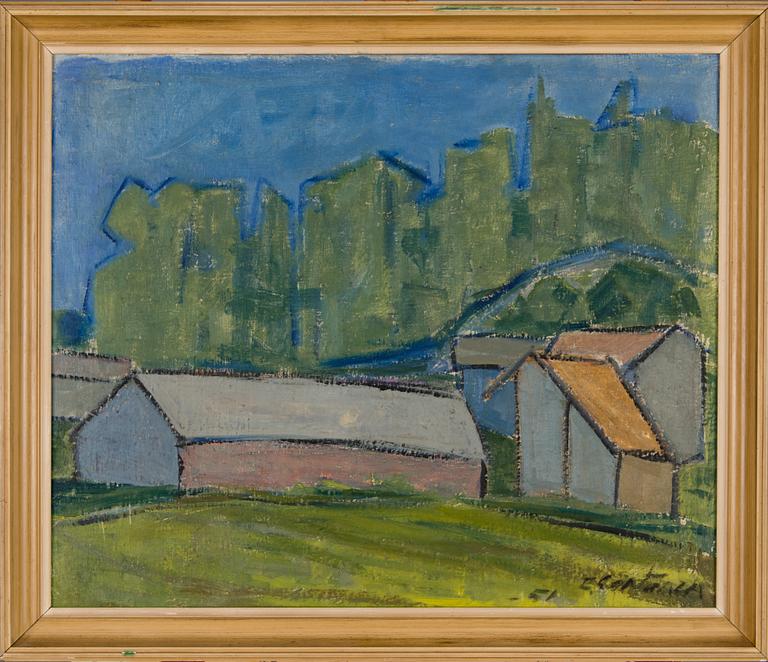 ERKKI SANTANEN, öljy kankaalle, signeerattu ja päivätty -51.