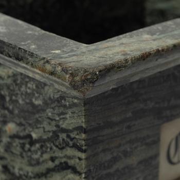 Tobacco box, marble, Sweden, 19th century.