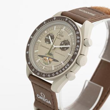 Swatch/Omega, MoonSwatch, Mission To Saturn, kronograf, armbandsur, 42 mm.