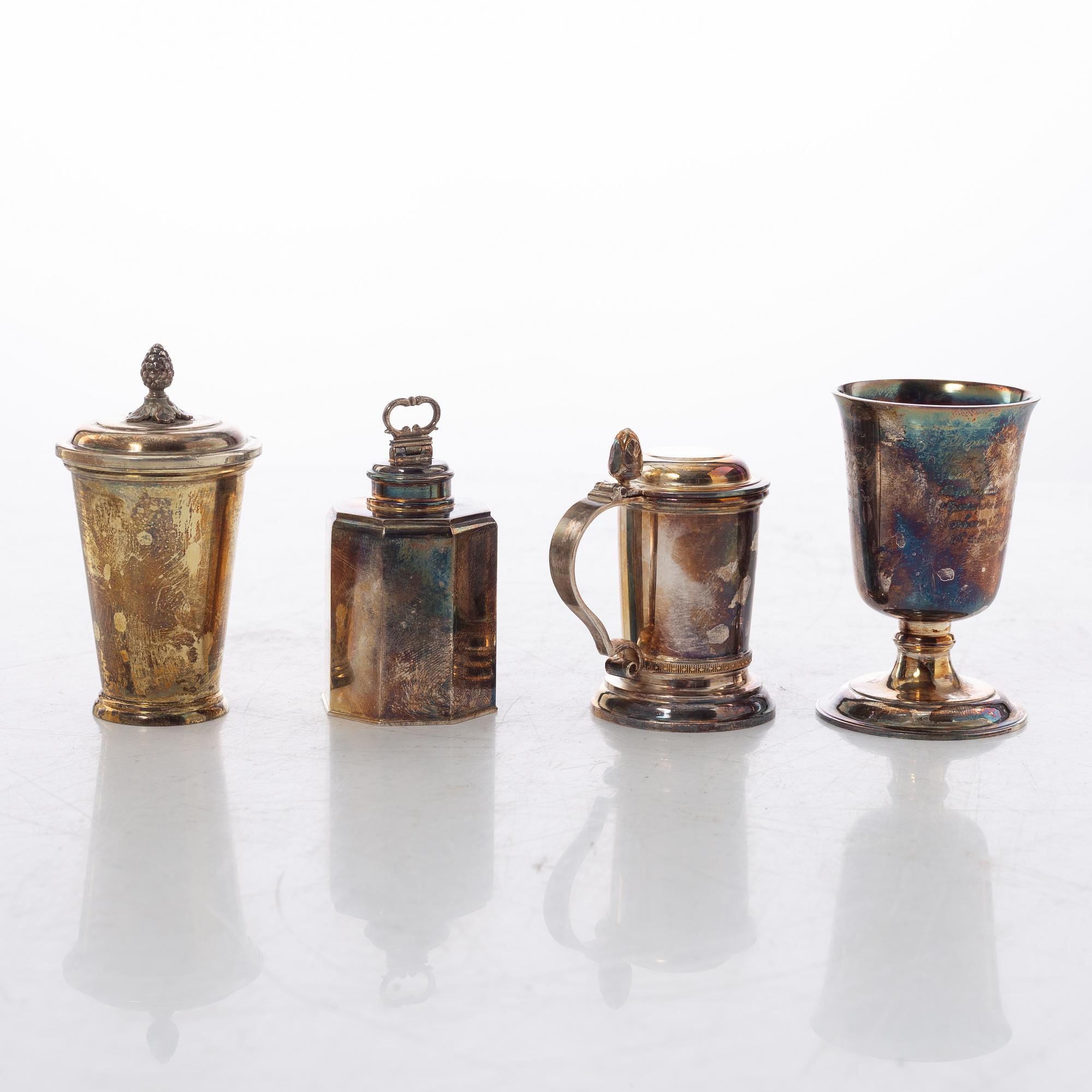 "The Swedish silver treasure", 10 miniatures, silver, GAB, Eskilstuna 1980-1983.