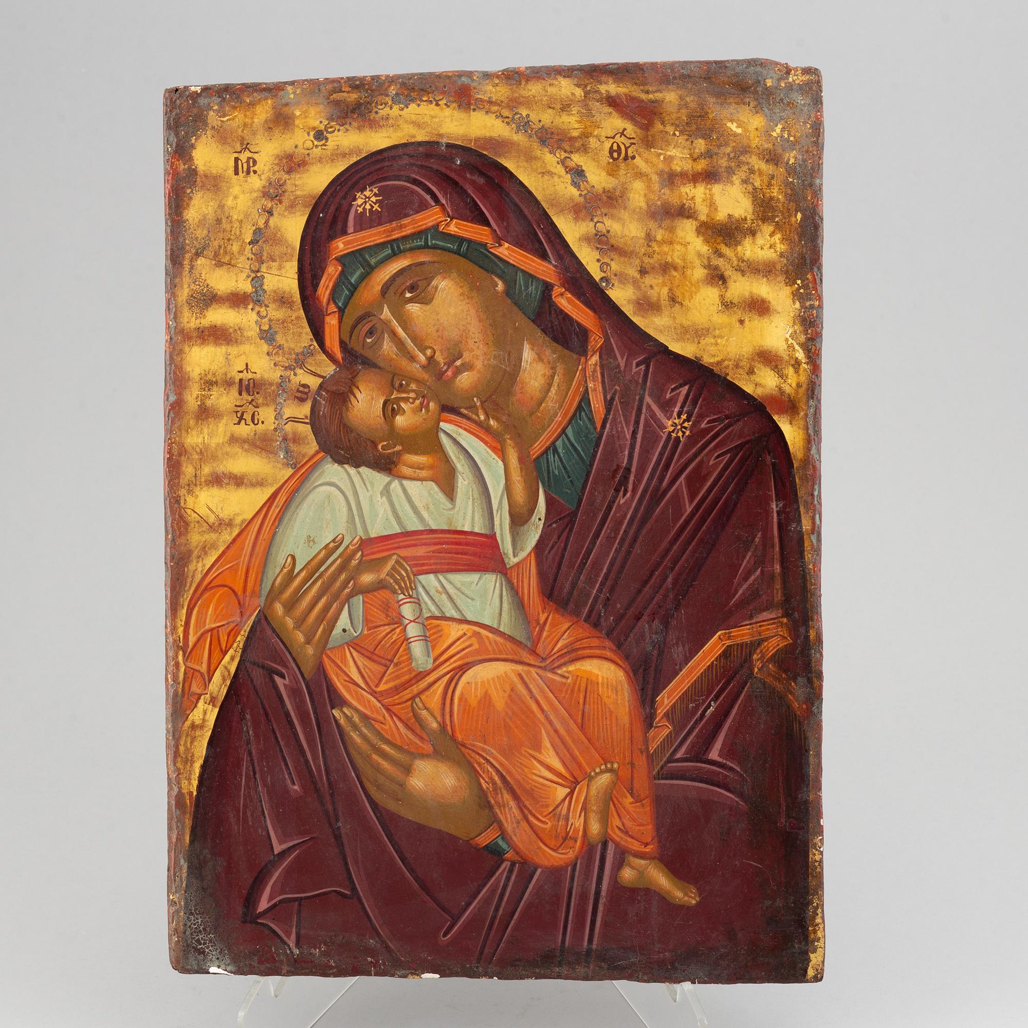 An icon, Russia, 19th Century, tempera on panel.