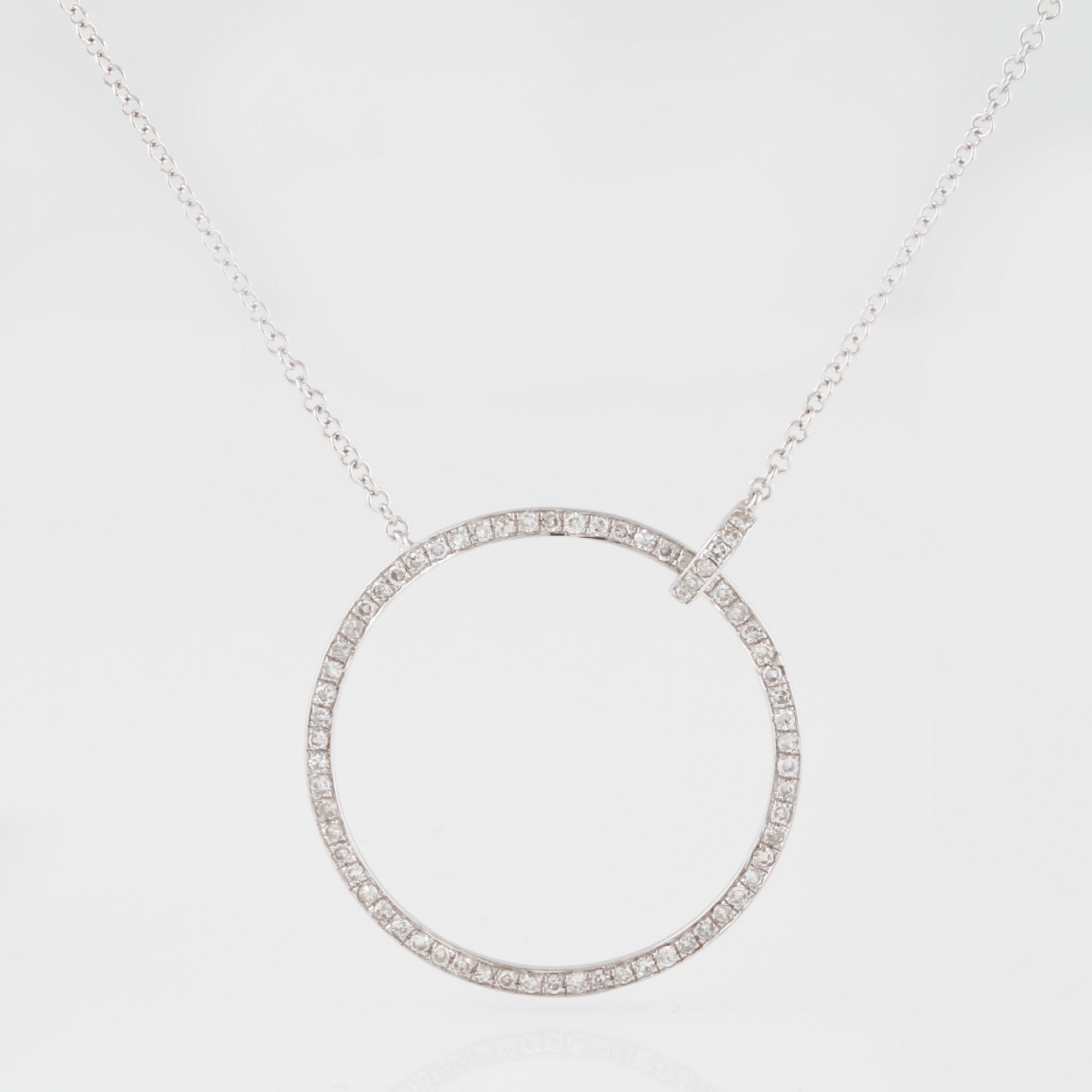 COLLIER, med briljantslipade diamanter ca 0.30 ct.
