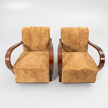 Armchairs, a pair, Art Deco style, 20th century.