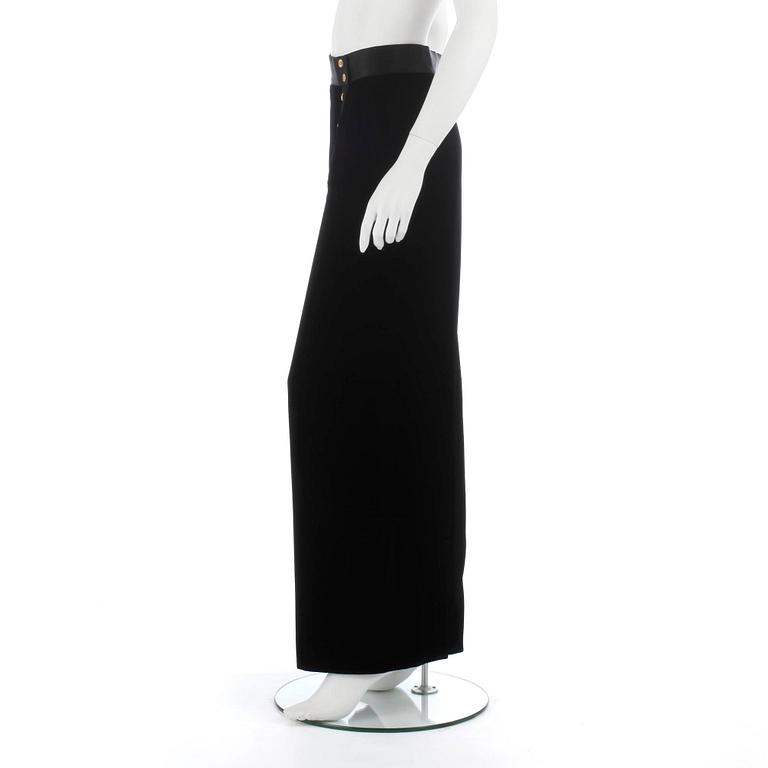 CHANEL, a pair of black velvet pants.