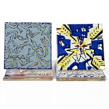 Salvador Dalí, efter. Kakelplattor, 12 st, lergods, Spanien.