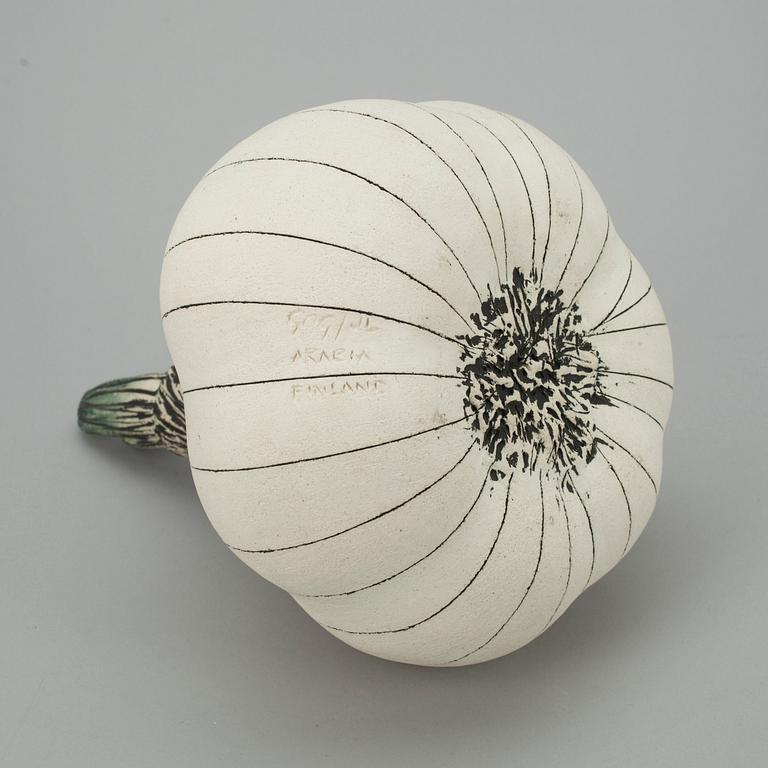 KERAMIKSKULPTUR, Vitlök. Sign. GOG/JL, Arabia Finland.