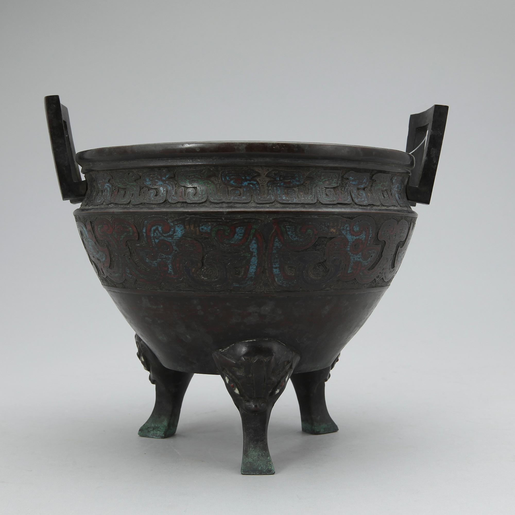 URNA, brons, Sydostasien, 1900-tal.