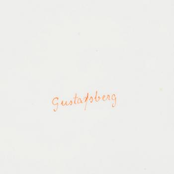 Six swedish porcelain plates, by Gustavsberg, early 20th century.