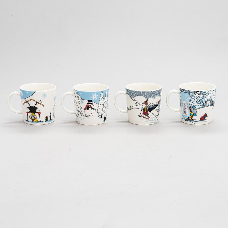 Muminmuggar, 8 st, porslin, Moomin Characters, Arabia.