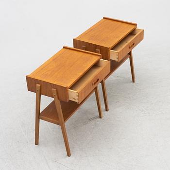 Sängbord, ett par, Sverige, 1950/60-tal.