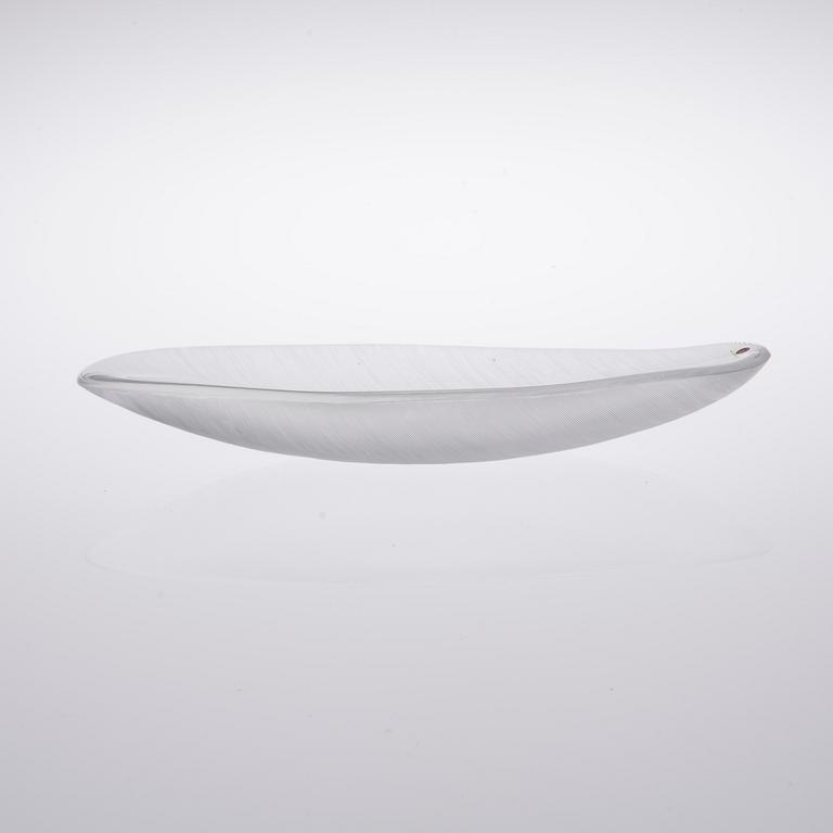 KONSTGLAS / SKÅL, "Fjäder" signerad Tapio Wirkkala.