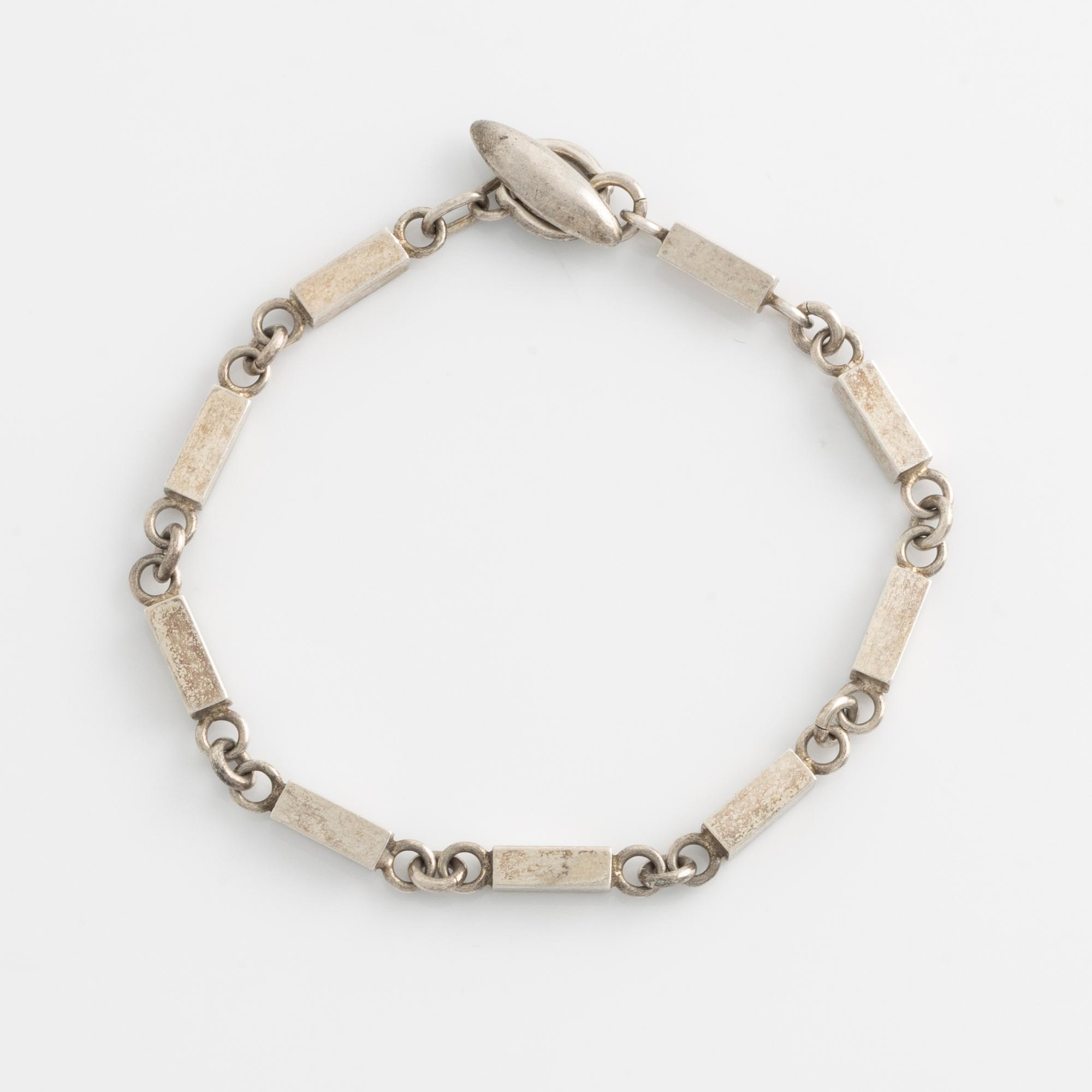 Arvo Saarela, bracelet, silver, link chain.