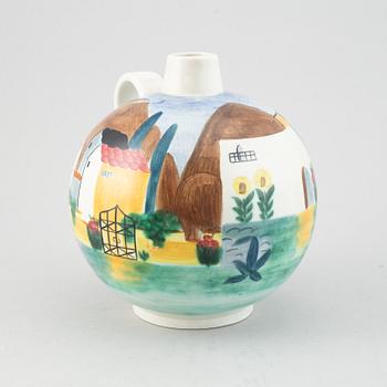 Gunnar Nylund & Heidi Heimann, a set of one ceramic vase, two dishes and a bowl for Rörstrand.