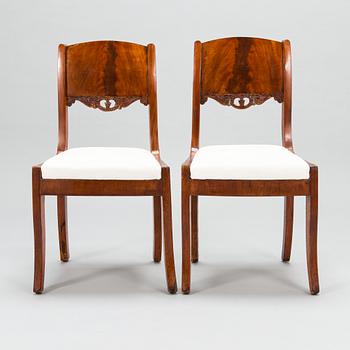 Stolar, 12 st, biedermeier, Ryssland ca 1830.