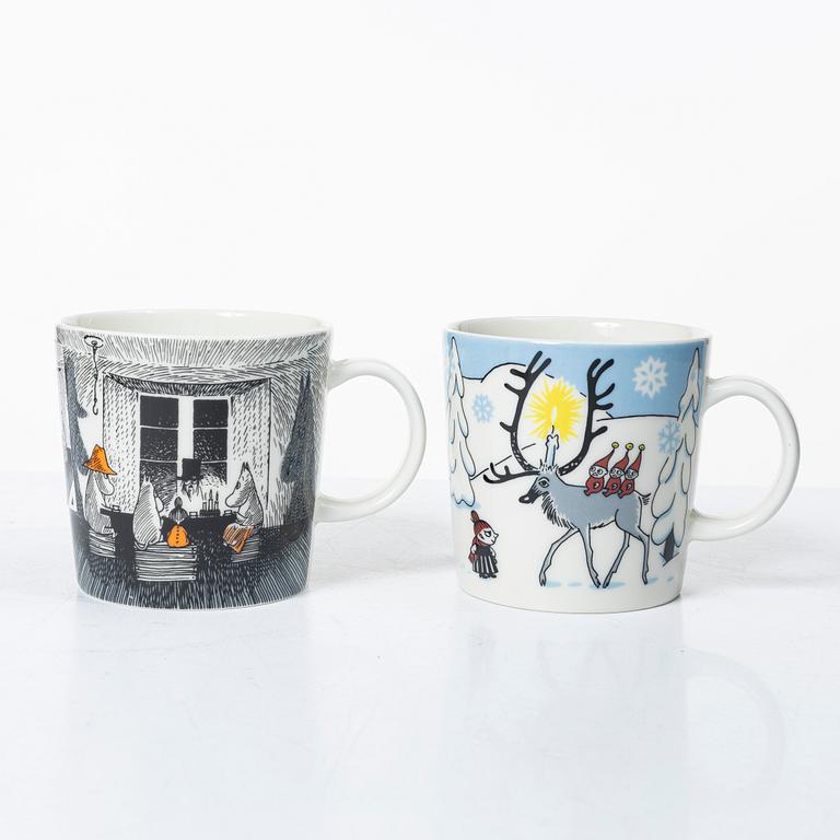 Arabia, 29 Moomin mugs, Finland.
