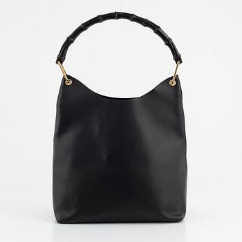 Gucci, a black leather 'Bamboo' bag.
