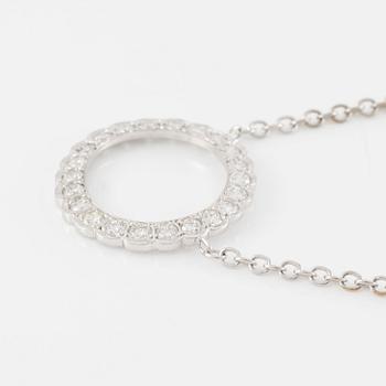 Necklace 18K white gold with brilliant-cut diamonds.