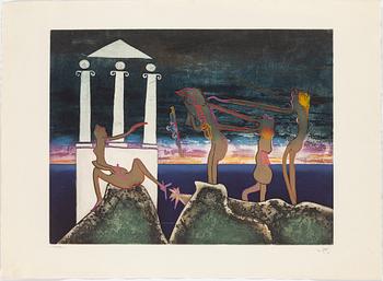 ROBERTO MATTA, MAPP med 10 färgetsningar, 1975, signerade 59/125.