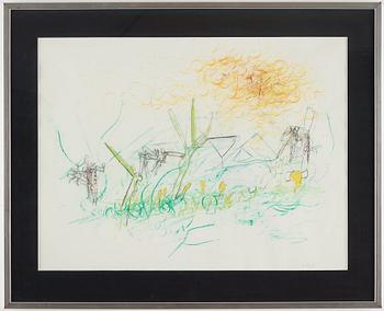Roberto Matta, ROBERTO MATTA, pastel on paper, signed.